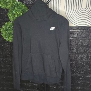 Nike Black Hoodie with White Logo